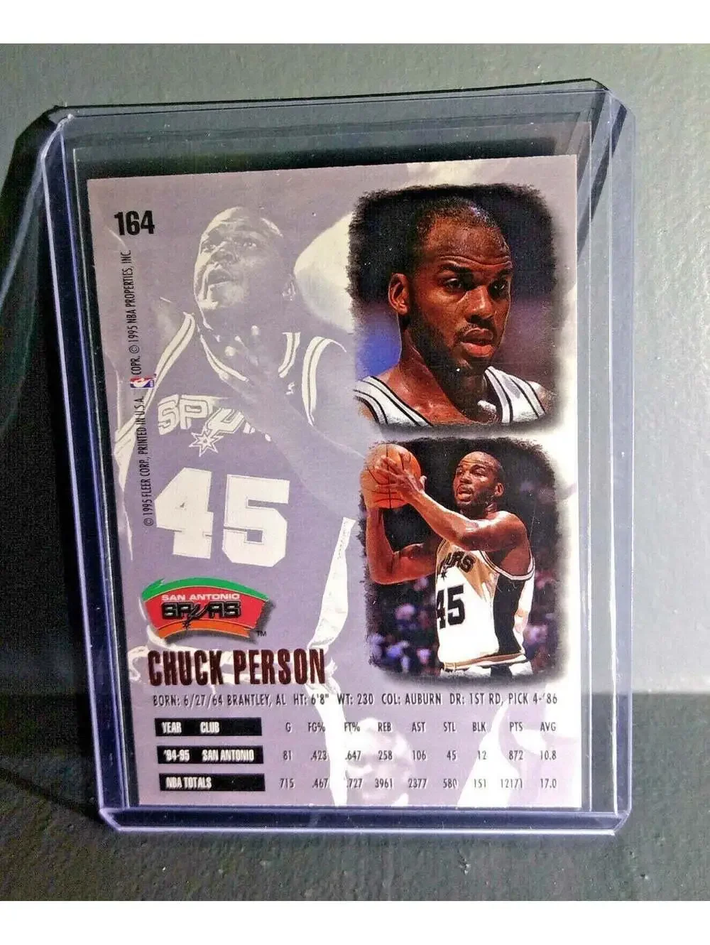 1995-96 Chuck Person Fleer Ultra #164 Basketball Card